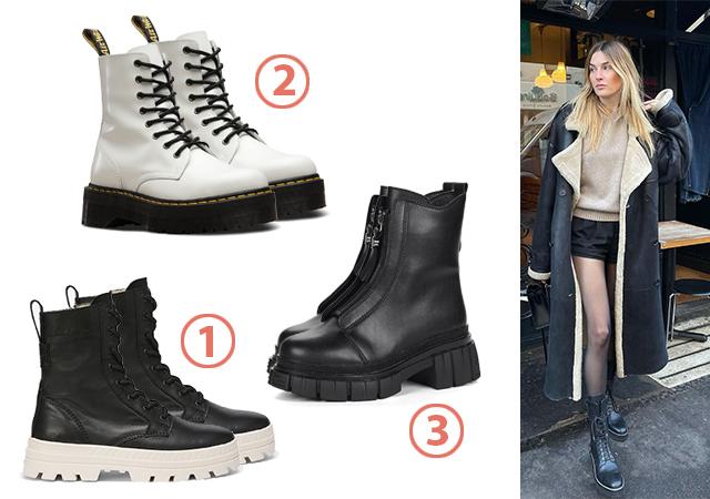 1. Ботинки Marc O'Polo, 16 490 руб. 2. Ботинки Dr. Martens, 22 000 руб. 3. Ботинки Respect, 6999 руб.