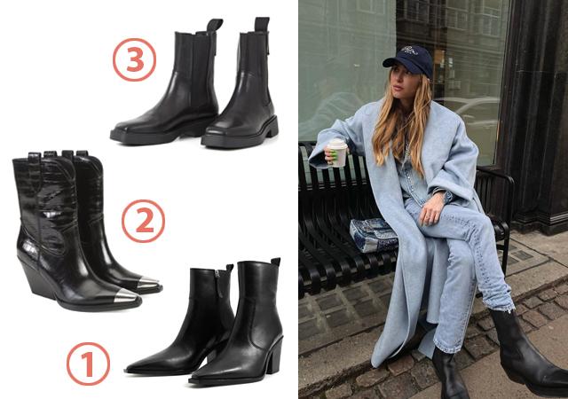 1. Казаки Mango, 6499 руб. 2. Казаки Portal, 8999 руб. 3. Ботинки Vagabond, 13 000 руб.