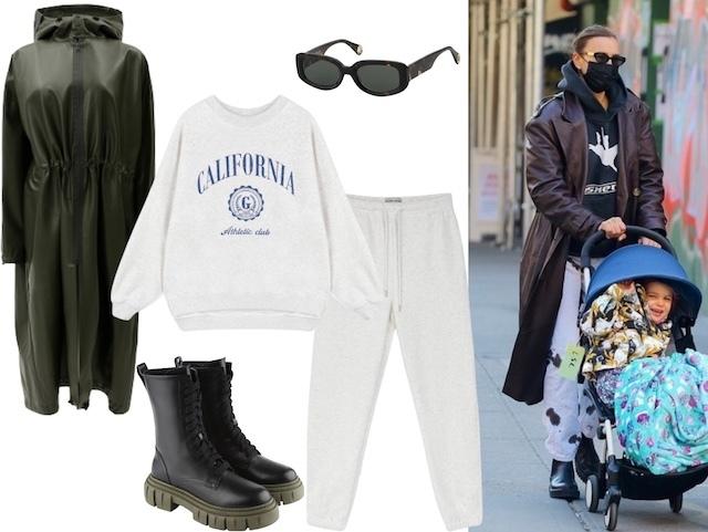 Парка p.p.s., 11408 рублей; свитшот Gloria Jeans, 2799 рублей; джоггеры Gloria Jeans, 2199 рублей; ботинки Ekonika, 17990 рублей; очки P.Y.E., 14500 рублей.