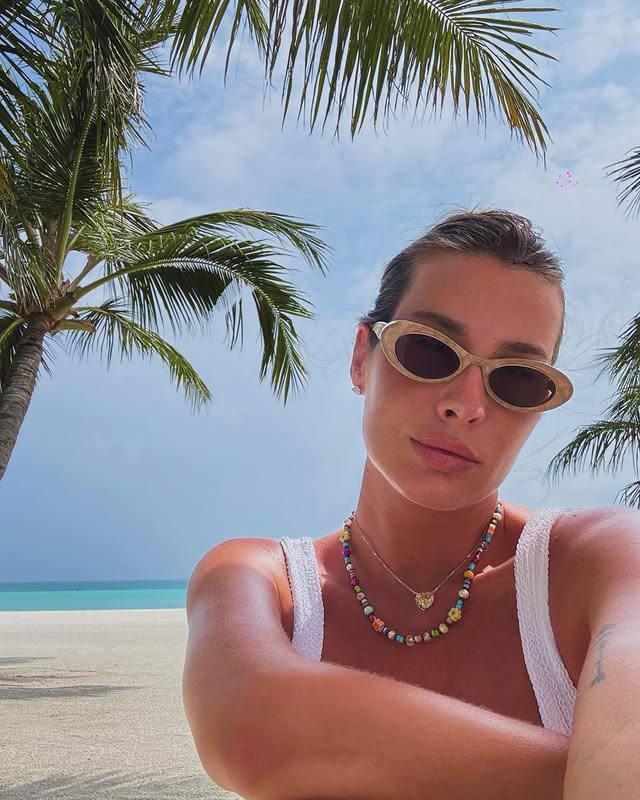 Кети Топурия снялась в купальнике на пляже через полгода после родов