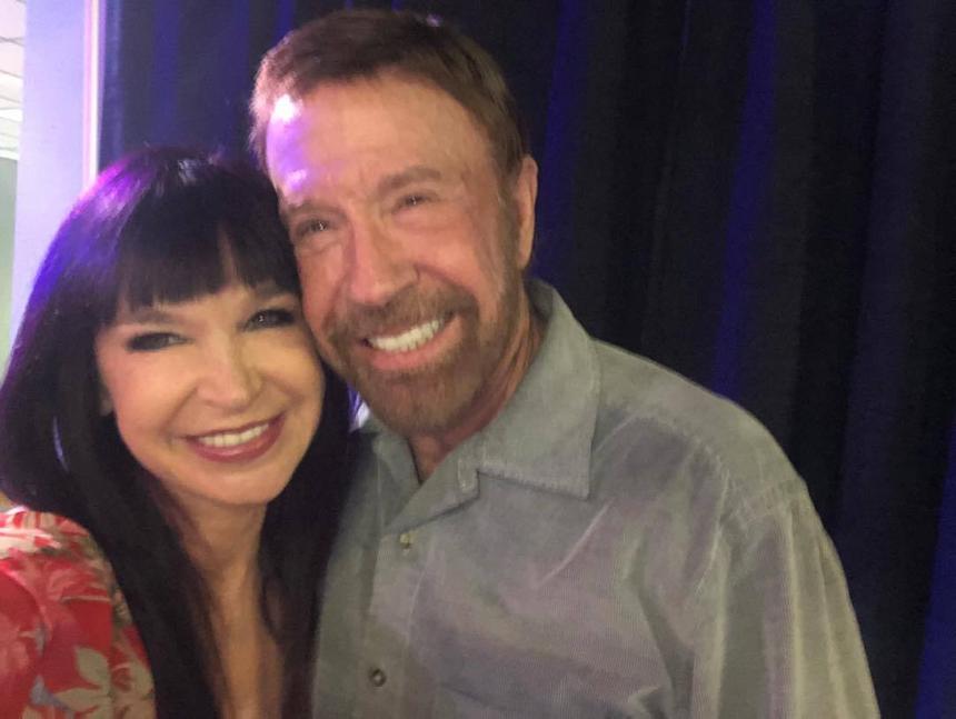 Синтия Ротрок и Чак Норрис