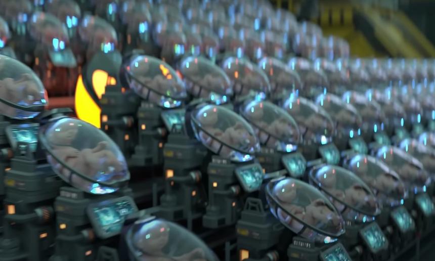 Это ждет нас в будущем: опубликован жуткий ролик с сотнями младенцев в прозрачных капсулах