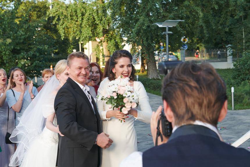 Владимир Сычев и Лиза Моряк на съемках "Мендельсона"