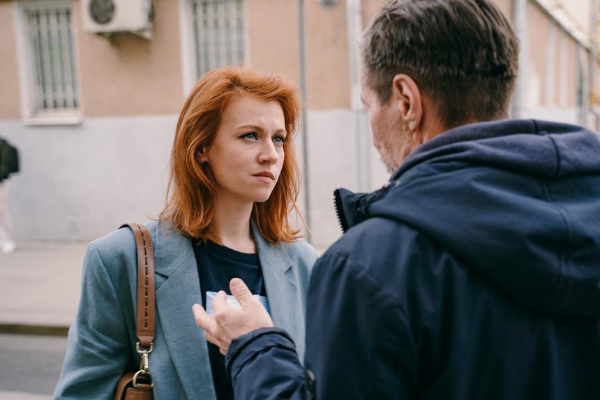 Екатерина Шумакова на съемках сериала «Постучись в мою дверь в Москве»