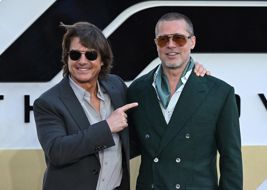 Зарыли топор войны: Том Круз появился на премьере нового фильма Брэда Питта