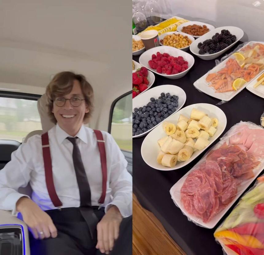 Максим Галкин* взял с собой на концерт сына Гарри и показал гримерку