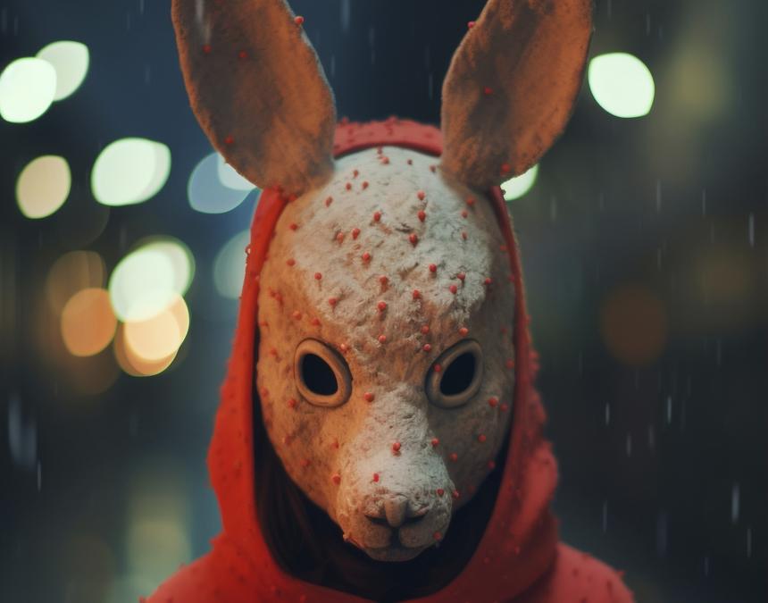 Полиция задержала подростка, который разгуливал по метро в маске кролика и с ружьем в руках