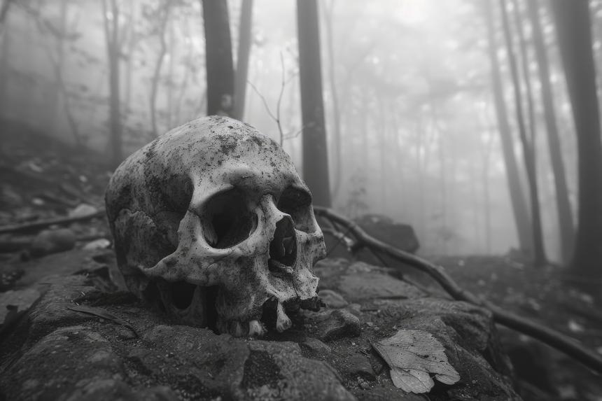 В лесу за рестораном быстрого питания найден скелет без черепа